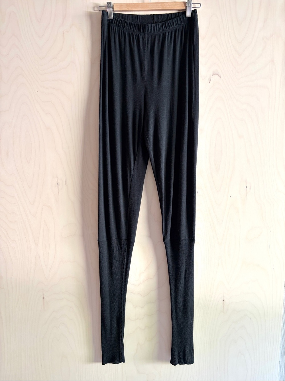 MM6 Maison Martin Margiela Black Combo Rib & Jersey Pants